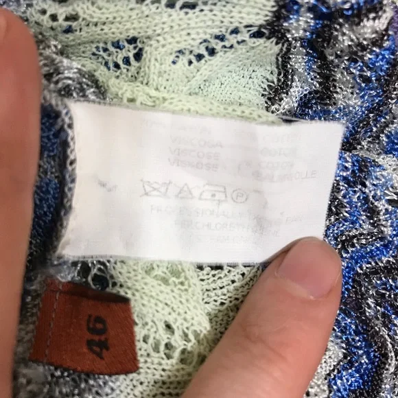 Missoni Chevron Multicolor Cardigan Size 10
